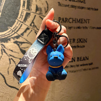 Breloc cu buldog negru, cool, pentru femei, breloc drăguț din rășină pentru câine, accesorii pentru geanți pentru fete, breloc cu farmec pentru mașină, comerț cu ridicata 2022 nou