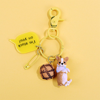 Breloc cu buldog negru, cool, pentru femei, breloc drăguț din rășină pentru câine, accesorii pentru geanți pentru fete, breloc cu farmec pentru mașină, comerț cu ridicata 2022 nou