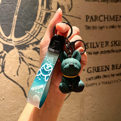 Breloc cu buldog negru, cool, pentru femei, breloc drăguț din rășină pentru câine, accesorii pentru geanți pentru fete, breloc cu farmec pentru mașină, comerț cu ridicata 2022 nou