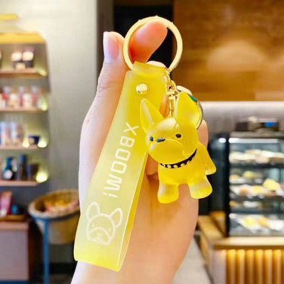 Breloc cu buldog negru, cool, pentru femei, breloc drăguț din rășină pentru câine, accesorii pentru geanți pentru fete, breloc cu farmec pentru mașină, comerț cu ridicata 2022 nou