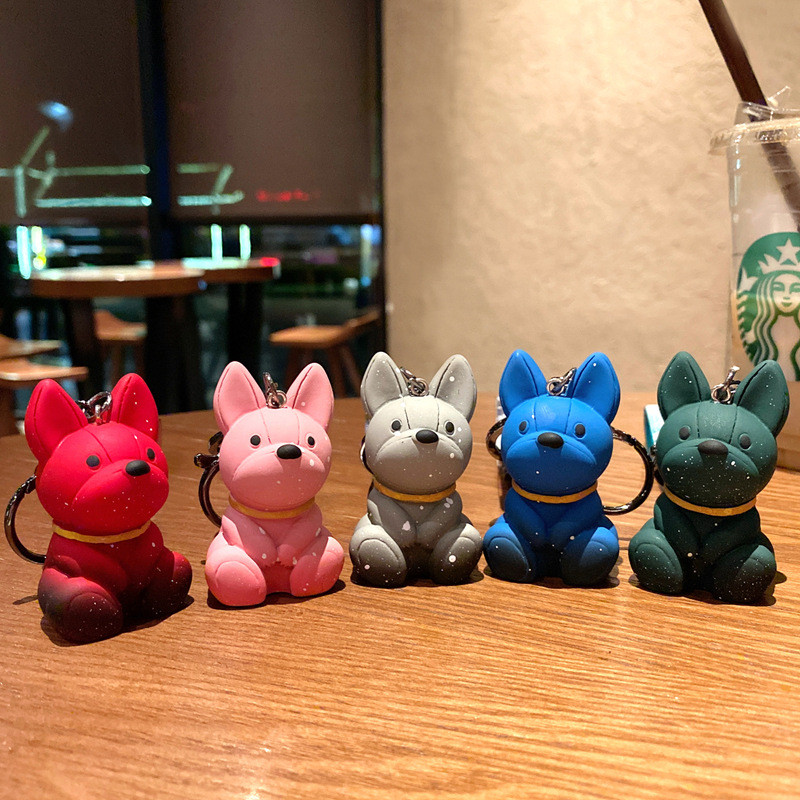 Breloc cu buldog negru, cool, pentru femei, breloc drăguț din rășină pentru câine, accesorii pentru geanți pentru fete, breloc cu farmec pentru mașină, comerț cu ridicata 2022 nou