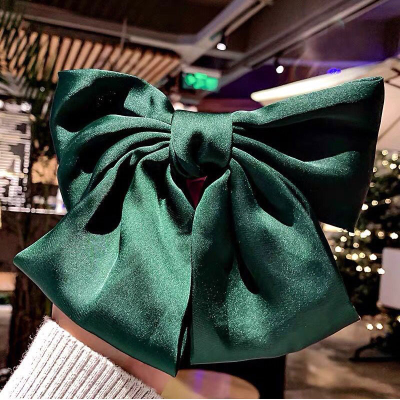 INS Big Bow Šilkiniai Šifoniniai Kaklaraiščiai Plaukų segtukai Korėjietiški kaspinai plaukų segtukai Mergaičių plaukų aksesuarai Moteriški Bowknot plaukų segtukai Nauji 2022 m.