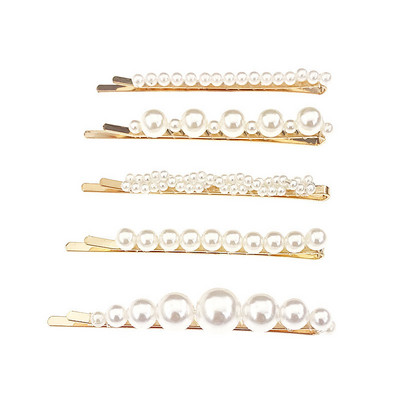 Set de 5 bucăți de agrafe de păr cu cristale perle pentru femei, ace de păr, picături de apă geometrice pentru fete, accesorii de păr, cleme de păr, comerț cu ridicata