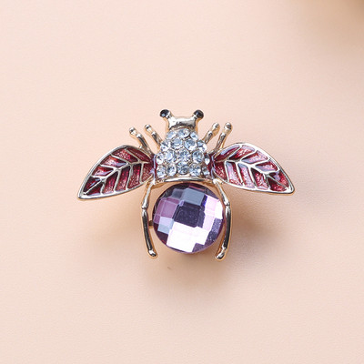 Broșă de lux cu cristal de albine pentru femei, vintage, în stil multiplu