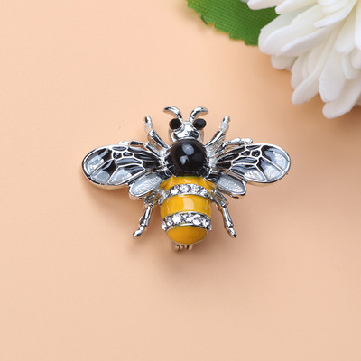 Broșă de lux cu cristal de albine pentru femei, vintage, în stil multiplu