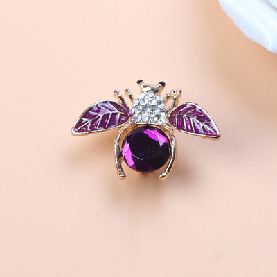 Broșă de lux cu cristal de albine pentru femei, vintage, în stil multiplu