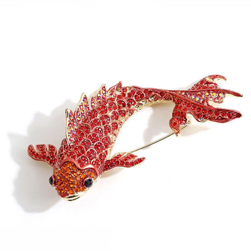Lejer Lux Creativ Roșu Koi Broșă Ace Femei Anul Honmei Transport Personalitate Corsaj Accesorii