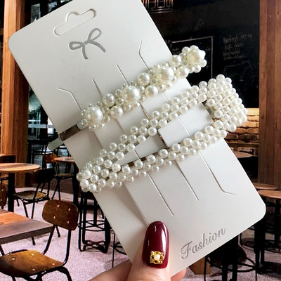 Barrete acrilice Seturi de agrafe de păr cu perle Agrafe de păr geometrice de modă Accesorii de păr Cochiră de păr Fată Agrafă Bobby