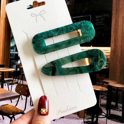 Barrete acrilice Seturi de agrafe de păr cu perle Agrafe de păr geometrice de modă Accesorii de păr Cochiră de păr Fată Agrafă Bobby