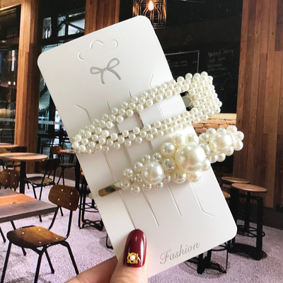 Barrete acrilice Seturi de agrafe de păr cu perle Agrafe de păr geometrice de modă Accesorii de păr Cochiră de păr Fată Agrafă Bobby