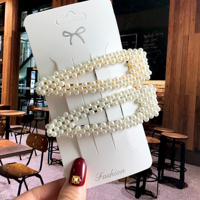 Barrete acrilice Seturi de agrafe de păr cu perle Agrafe de păr geometrice de modă Accesorii de păr Cochiră de păr Fată Agrafă Bobby