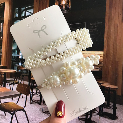 Barrete acrilice Seturi de agrafe de păr cu perle Agrafe de păr geometrice de modă Accesorii de păr Cochiră de păr Fată Agrafă Bobby