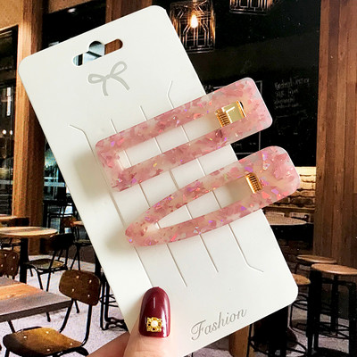 Barrete acrilice Seturi de agrafe de păr cu perle Agrafe de păr geometrice de modă Accesorii de păr Cochiră de păr Fată Agrafă Bobby