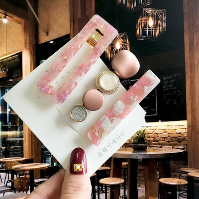 Barrete acrilice Seturi de agrafe de păr cu perle Agrafe de păr geometrice de modă Accesorii de păr Cochiră de păr Fată Agrafă Bobby