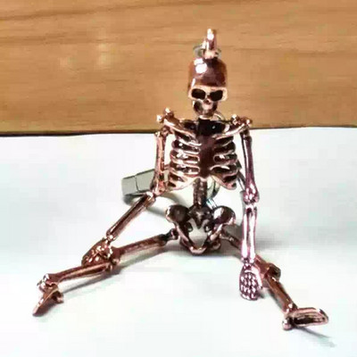 Breloc pliabil cu pandantiv cu schelet pentru bărbați și femei, culoare argintiu antic, din aliaj de metal, breloc pentru geanta breloc pentru mașină.