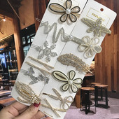 Agrafe de păr de cristal pentru femei 2022 Moda fulg de nea flori stras accesorii de păr bijuterii vintage pentru femei