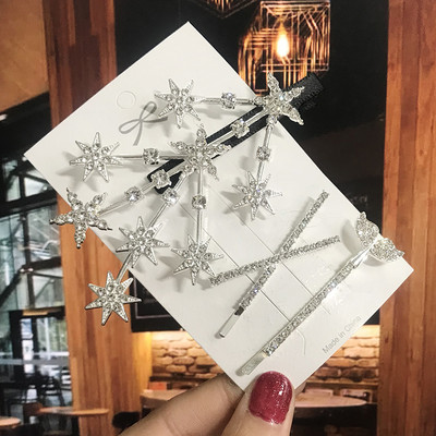 Agrafe de păr de cristal pentru femei 2022 Moda fulg de nea flori stras accesorii de păr bijuterii vintage pentru femei