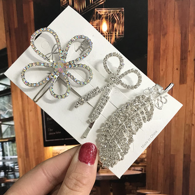 Agrafe de păr de cristal pentru femei 2022 Moda fulg de nea flori stras accesorii de păr bijuterii vintage pentru femei