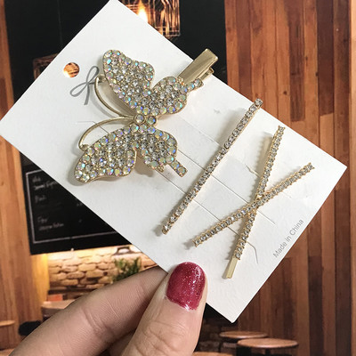 Agrafe de păr de cristal pentru femei 2022 Moda fulg de nea flori stras accesorii de păr bijuterii vintage pentru femei