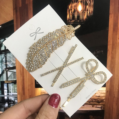 Agrafe de păr de cristal pentru femei 2022 Moda fulg de nea flori stras accesorii de păr bijuterii vintage pentru femei