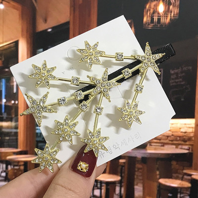 Agrafe de păr de cristal pentru femei 2022 Moda fulg de nea flori stras accesorii de păr bijuterii vintage pentru femei