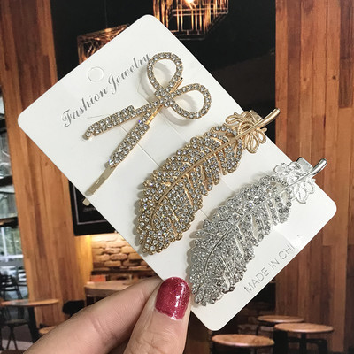 Agrafe de păr de cristal pentru femei 2022 Moda fulg de nea flori stras accesorii de păr bijuterii vintage pentru femei