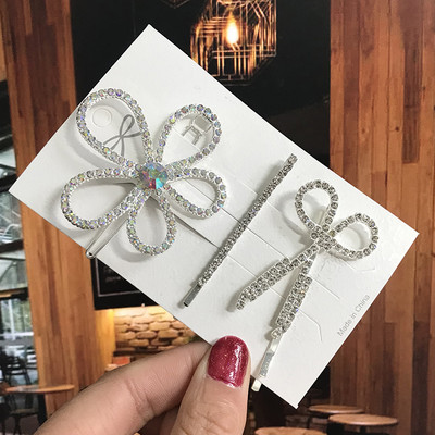 Agrafe de păr de cristal pentru femei 2022 Moda fulg de nea flori stras accesorii de păr bijuterii vintage pentru femei