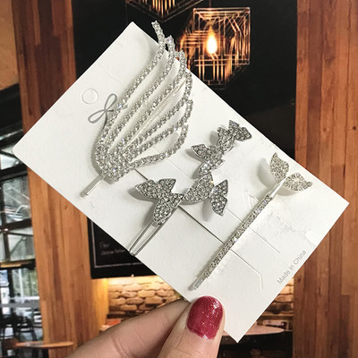 Agrafe de păr de cristal pentru femei 2022 Moda fulg de nea flori stras accesorii de păr bijuterii vintage pentru femei