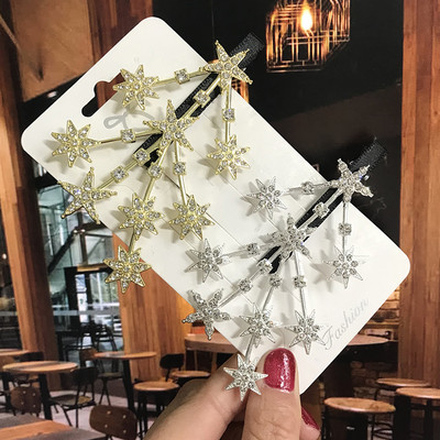 Agrafe de păr de cristal pentru femei 2022 Moda fulg de nea flori stras accesorii de păr bijuterii vintage pentru femei