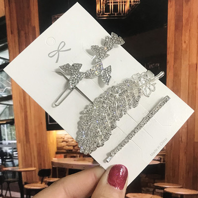 Agrafe de păr de cristal pentru femei 2022 Moda fulg de nea flori stras accesorii de păr bijuterii vintage pentru femei