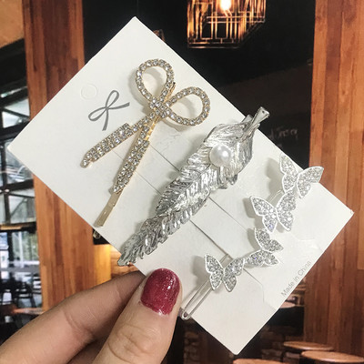 Agrafe de păr de cristal pentru femei 2022 Moda fulg de nea flori stras accesorii de păr bijuterii vintage pentru femei