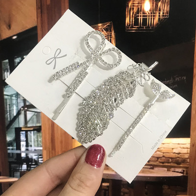 Agrafe de păr de cristal pentru femei 2022 Moda fulg de nea flori stras accesorii de păr bijuterii vintage pentru femei