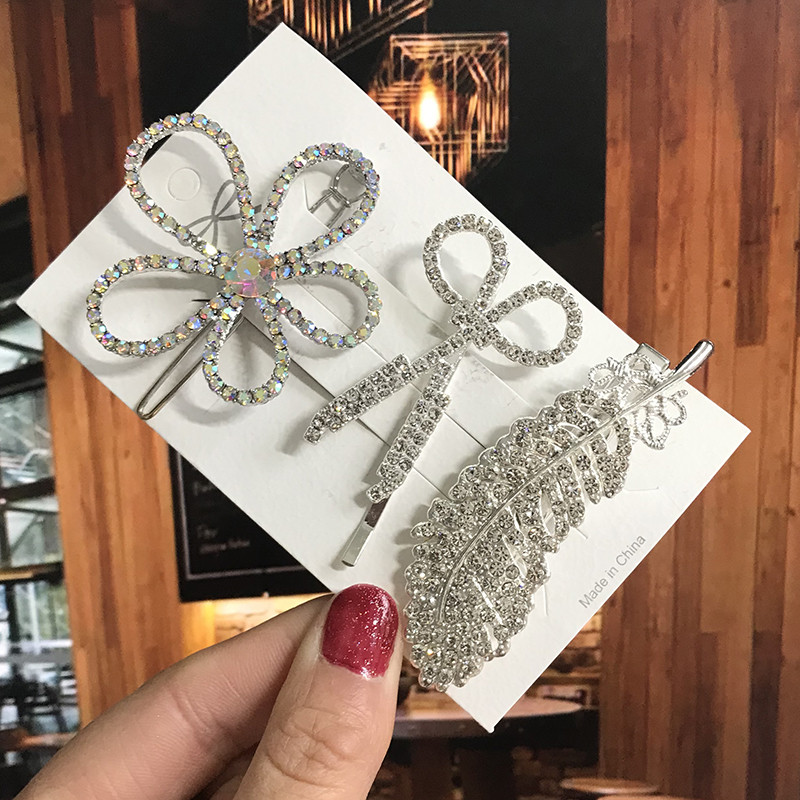 Agrafe de păr de cristal pentru femei 2022 Moda fulg de nea flori stras accesorii de păr bijuterii vintage pentru femei