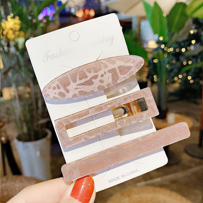 3 buc/set agrafe de păr acrilice agrafe de păr pentru femei fete bijuterii accesorii pentru cap la modă geometrice agrafe de păr accesorii de păr cadou