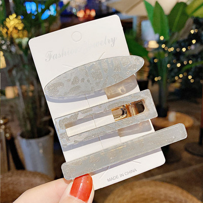 3 buc/set agrafe de păr acrilice agrafe de păr pentru femei fete bijuterii accesorii pentru cap la modă geometrice agrafe de păr accesorii de păr cadou