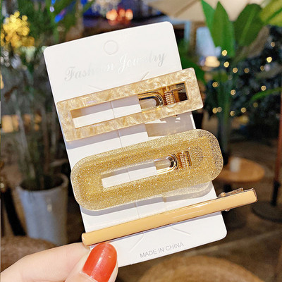 3 buc/set agrafe de păr acrilice agrafe de păr pentru femei fete bijuterii accesorii pentru cap la modă geometrice agrafe de păr accesorii de păr cadou