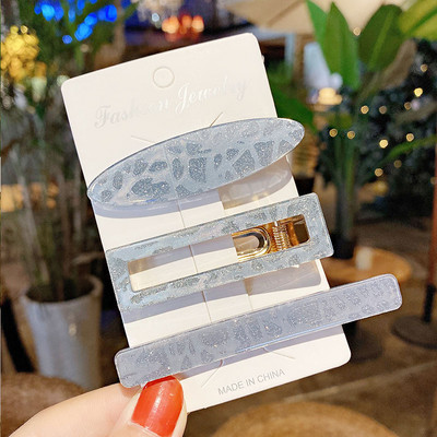 3 buc/set agrafe de păr acrilice agrafe de păr pentru femei fete bijuterii accesorii pentru cap la modă geometrice agrafe de păr accesorii de păr cadou