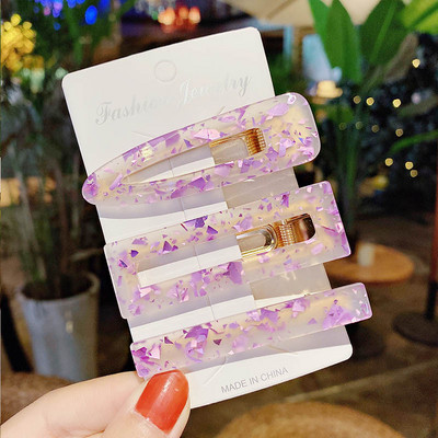 3 buc/set agrafe de păr acrilice agrafe de păr pentru femei fete bijuterii accesorii pentru cap la modă geometrice agrafe de păr accesorii de păr cadou