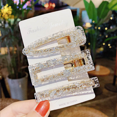 3 buc/set agrafe de păr acrilice agrafe de păr pentru femei fete bijuterii accesorii pentru cap la modă geometrice agrafe de păr accesorii de păr cadou