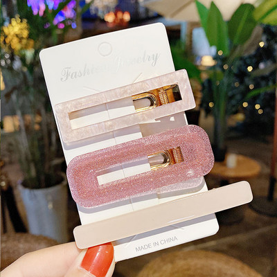 3 buc/set agrafe de păr acrilice agrafe de păr pentru femei fete bijuterii accesorii pentru cap la modă geometrice agrafe de păr accesorii de păr cadou