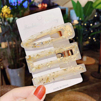 3 buc/set agrafe de păr acrilice agrafe de păr pentru femei fete bijuterii accesorii pentru cap la modă geometrice agrafe de păr accesorii de păr cadou