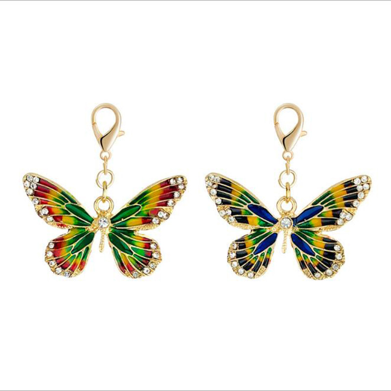 Breloc cu omidă scorpion fluture nou la modă, breloc cu decorare geanți pentru doamne, breloc pentru mașină, cadou simplu de bijuterii