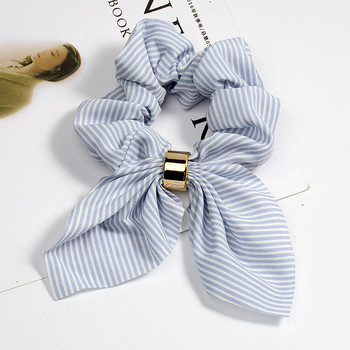 Cotton Scrunchies Fashion Stripe Bowknot Tie Θήκη για τα μαλλιά Αλογοουρά Θήκη μαλλιών Ελαστικά λαστιχάκια Αξεσουάρ μαλλιών Αξεσουάρ κεφαλής