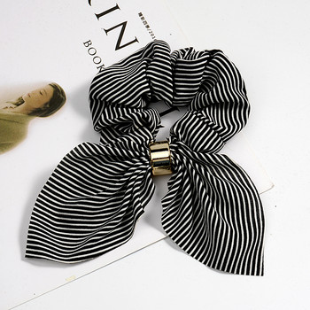 Cotton Scrunchies Fashion Stripe Bowknot Tie Θήκη για τα μαλλιά Αλογοουρά Θήκη μαλλιών Ελαστικά λαστιχάκια Αξεσουάρ μαλλιών Αξεσουάρ κεφαλής