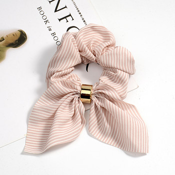 Cotton Scrunchies Fashion Stripe Bowknot Tie Θήκη για τα μαλλιά Αλογοουρά Θήκη μαλλιών Ελαστικά λαστιχάκια Αξεσουάρ μαλλιών Αξεσουάρ κεφαλής