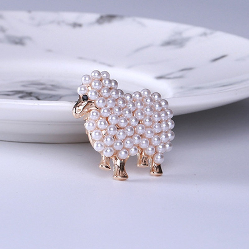 Broșe creative de oaie cu perle pentru femei copii, petrecere cu animale minunate, broșă casual, ace, cadouri
