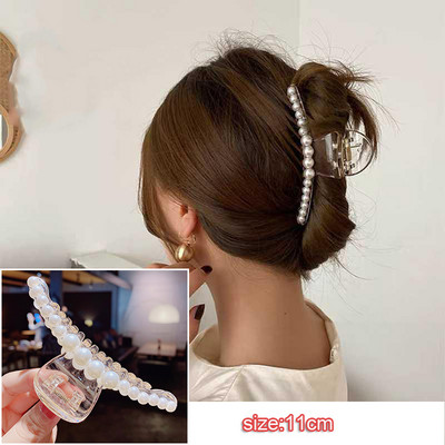 Scrunchie mare perle pentru femei Suport pentru coadă de cal Accesorii pentru păr Bandă elastică pentru păr Femei Fete Benzi de cauciuc pentru păr Funie de păr 2022