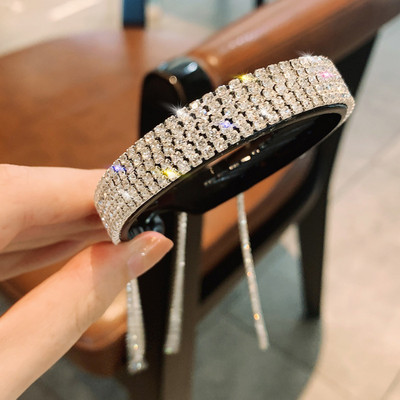 Femei Elegante De Lux Stras Cicuri Coada De Cal Gheare De Par Lady Sweet Clips De Par Bandita Accesorii De Par Moda