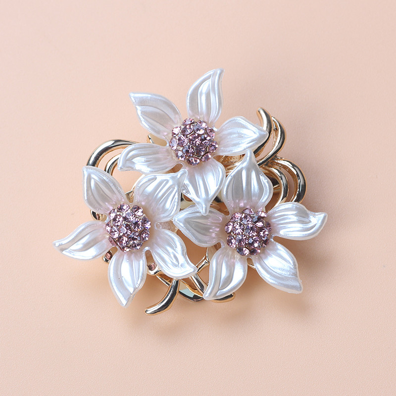 Värviline kivist pärjast lillepross Klassikaline trend naiste salli ehtenõel Imeilus lilleline pross