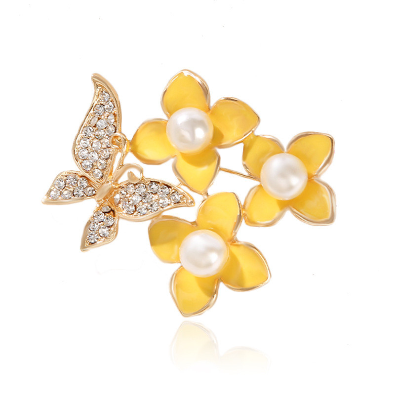 Värviline kivist pärjast lillepross Klassikaline trend naiste salli ehtenõel Imeilus lilleline pross